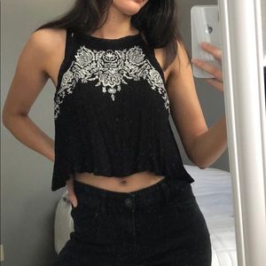 Black crop top